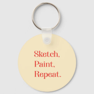 Honour Your Daily Art Ritual With Encouragement Keychain