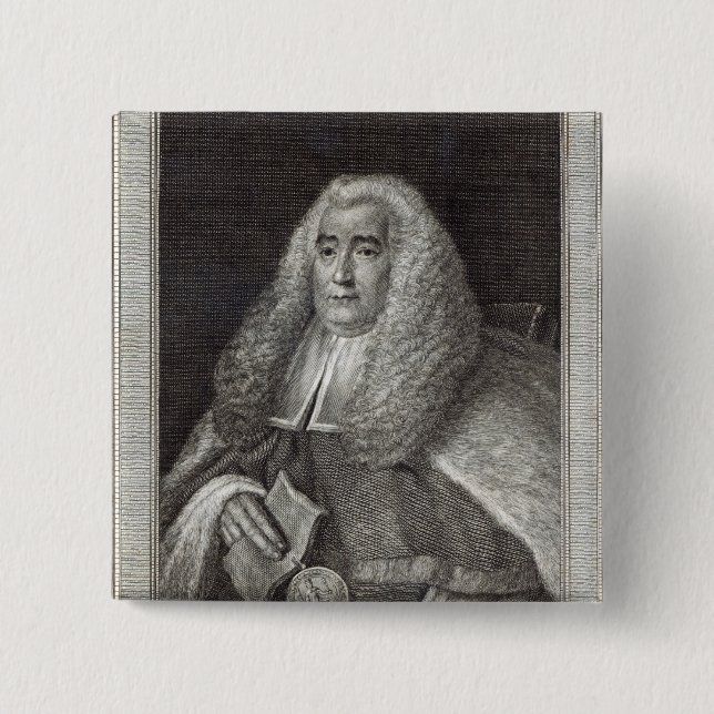 Honourable Mr Justice Blackstone 2 Inch Square Button (Front)