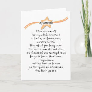 Honoured Caregiver Card