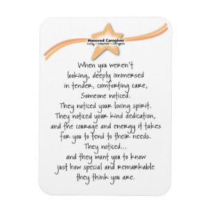 Honoured Caregiver Flexible Magnet