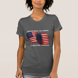 Honoured To Serve, US Military Veteran T-Shirt