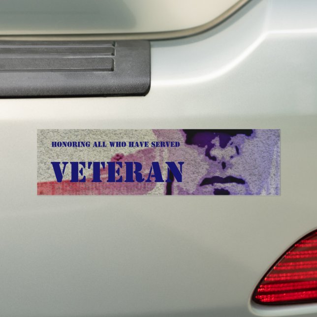 Honouring All Who Have Served Vet Bumper Sticker (On Car)