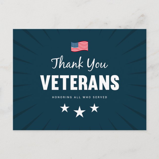 Honouring all who Served  Postcard (Front)