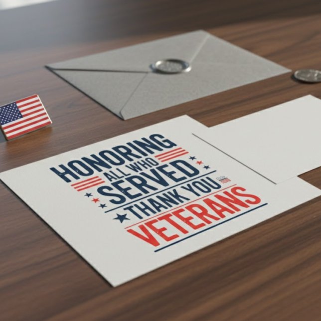 Honouring All Who Served Thank You Veterans Day  Invitation (Creator Uploaded)