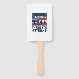 Honouring All Who Served Thank You Veterans Shirt_ Hand Fan