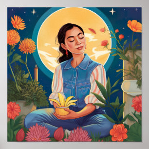 Honouring Her Ancestors and the Moon Print