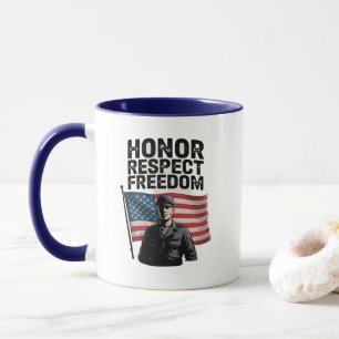 Honouring Heroes Veteran Day Patriotic Design Mug