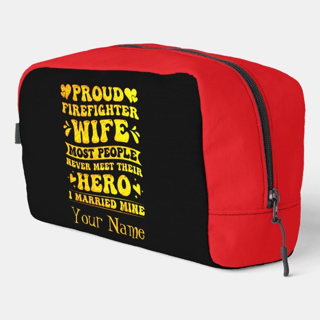 Honouring Love and Courage in Firefighting Dopp Kit (Right Corner)