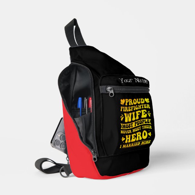 Honouring Love and Courage in Firefighting Sling Bag (Open)