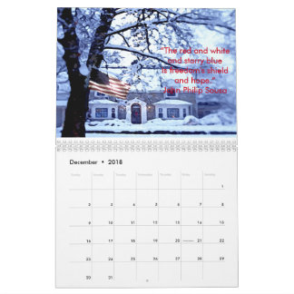 Honouring Our American Flag 2018 Calendar
