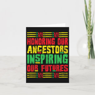 Honouring Our Ancestors African American Black His Card