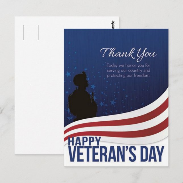 Honouring Our Heroes This Veterans Day 2025 Postcard (Front/Back)