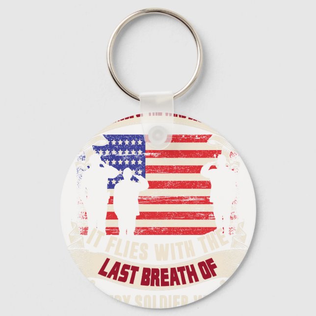 Honouring Our Veterans And The Fallen Keychain (Front)