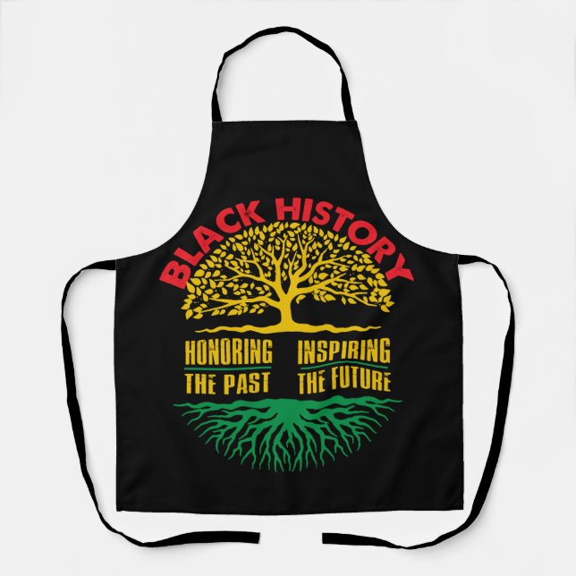 Honouring Past Inspiring Black History Month Apron (Front)