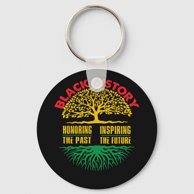 Honouring Past Inspiring Black History Month Keychain (Front)