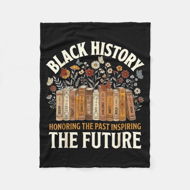 Honouring past inspiring future black history men fleece blanket (Front)