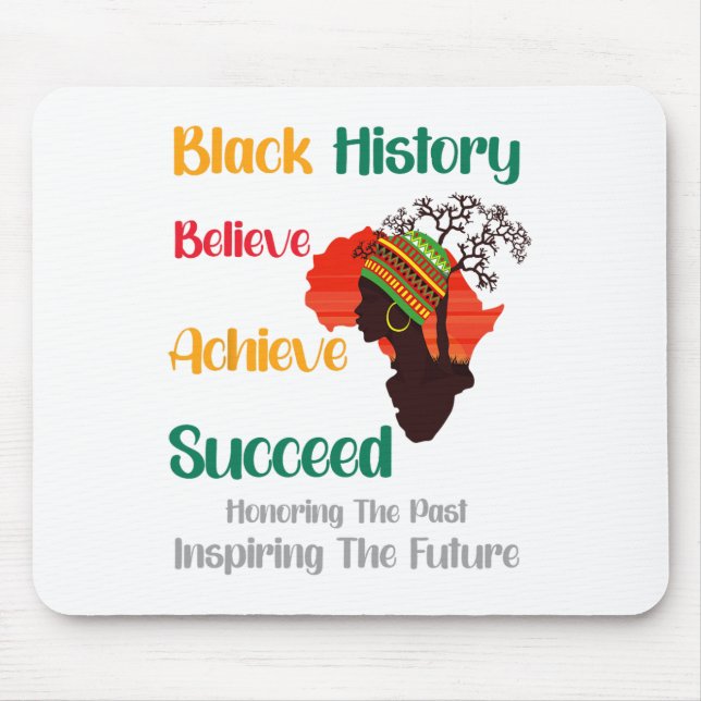 Honouring Past Inspiring Future Black History Mont Mouse Pad (Front)