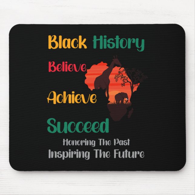 Honouring Past Inspiring Future Black History Mont Mouse Pad (Front)