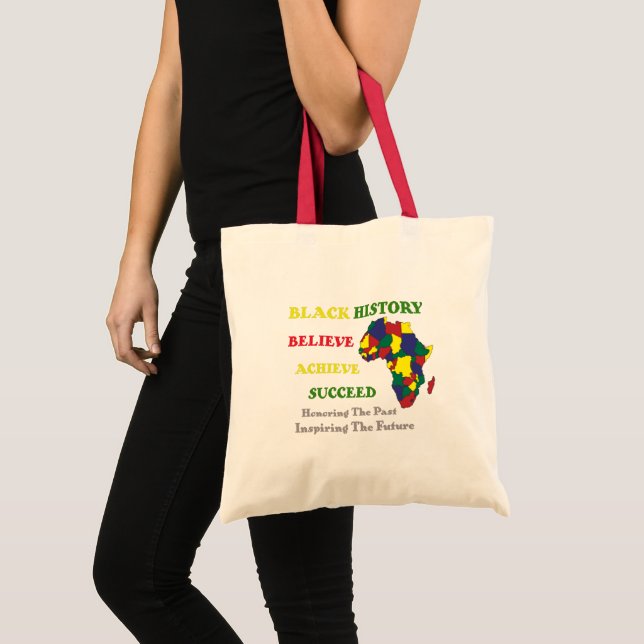 Honouring Past Inspiring Future Black History Mont Tote Bag (Front (Product))