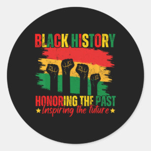 Honouring Past Inspiring Future Black History Prid Classic Round Sticker