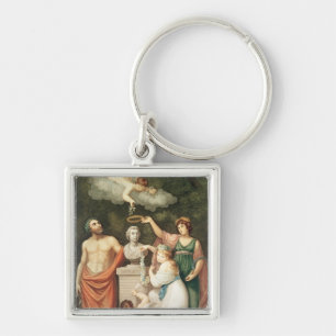Honouring the Bust of Linnaeus Keychain
