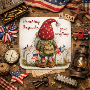 Honouring the Fallen Patriotic Memorial Tribute Ar Square Sticker