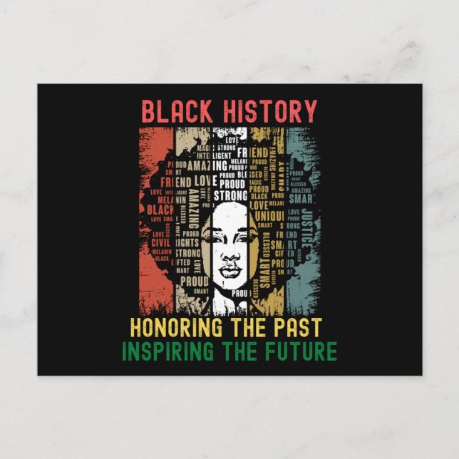 Honouring The Past Inspiring Future Black History Postcard (Front)