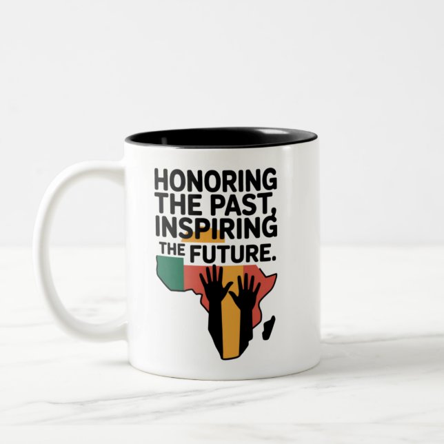 Honouring the Past Inspiring the Future Two-Tone Coffee Mug (Left)