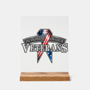 Honouring Veterans Acrylic Sign