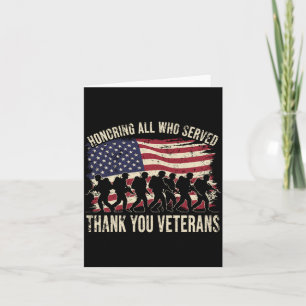 Honouring Who Served Thank Veterans Memorial Day Card
