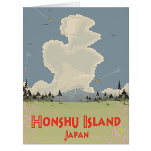 Honshu Island,Japan travel poster