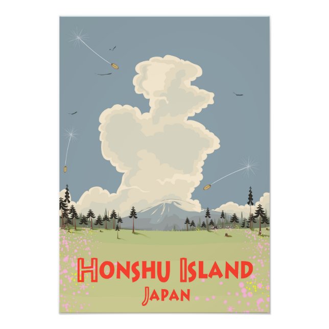 Honshu Island,Japan travel poster (Front)