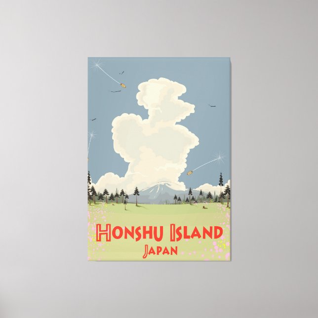 Honshu Island,Japan travel poster Canvas Print (Front)
