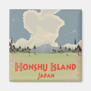 Honshu Island,Japan travel poster Magnet