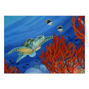Honu et corail noir