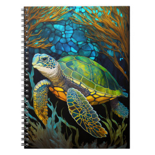 Honu Haven Stained Glass Water Notebook