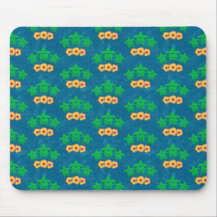 Honu Hawaiian Tribal Green Sea Turtles Mouse Pad