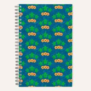 Honu Hawaiian Tribal Green Sea Turtles Notebook