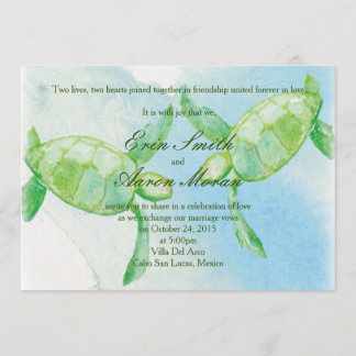 Honu Pair Wedding Invitation