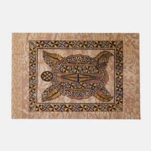 Honu Primitive Hawaiian Tattoo Tapa Doormat