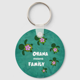 Honu Sea Family_circle Keychain