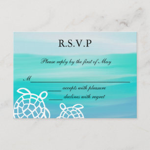 Honu Sea Turtles Beach Wedding Réponse RSVP