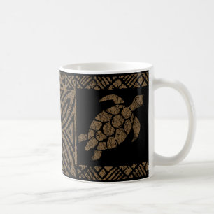 Honu Tapa Hawaiian Primitive Turtle Coffee Mug
