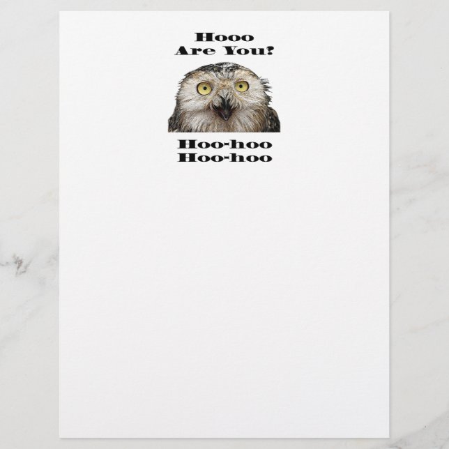 Hoo Are You? Owl Who Are You? (Front)