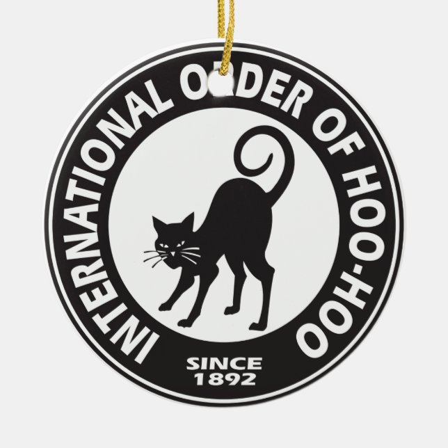 Hoo-Hoo Logo Ceramic Ornament (Front)