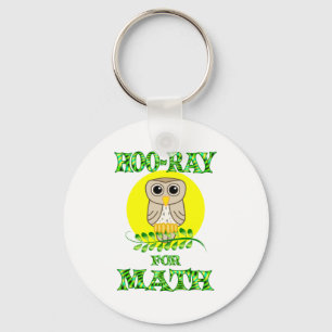 Hoo-Ray for Math Keychain