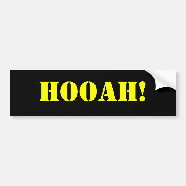 HOOAH! BUMPER STICKER (Front)