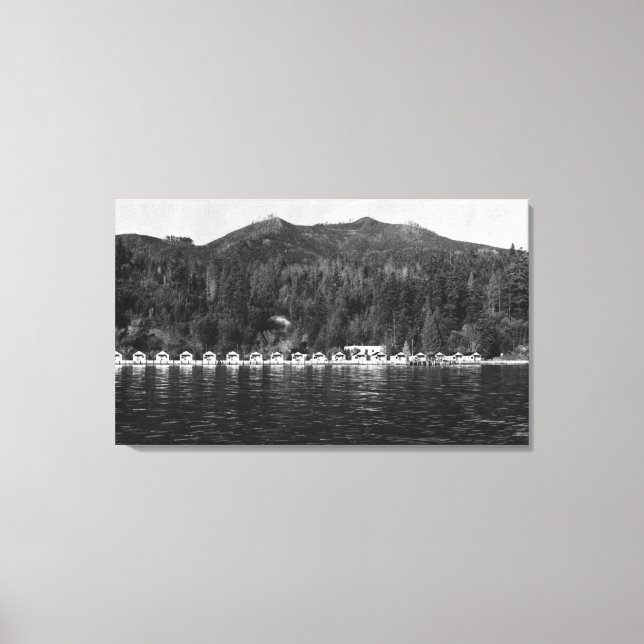 Hood Canal, WA View and Beacon Point Resort Canvas Print (Front)