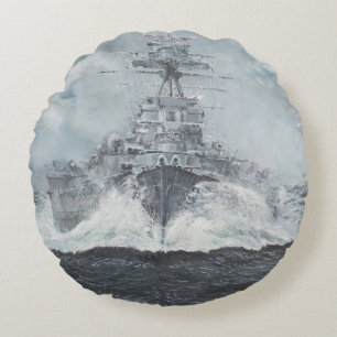 Hood heads for Bismarck 23rdMay 1941. 2014 Round Pillow