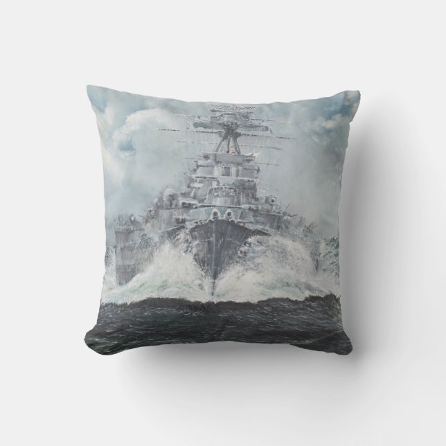 Hood heads for Bismarck 23rdMay 1941. 2014 Throw Pillow (Front)
